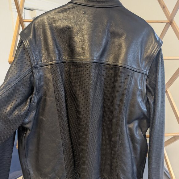 Premium Vintage Black Leather Motorcycle Jacket from Biker's Choice - Picture 4 of 4
